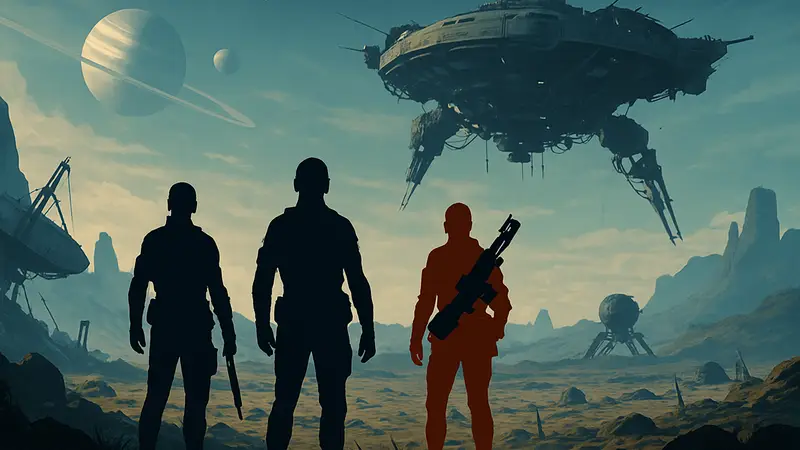 Скриншот из игры ARC Raiders с космическими пейзажами