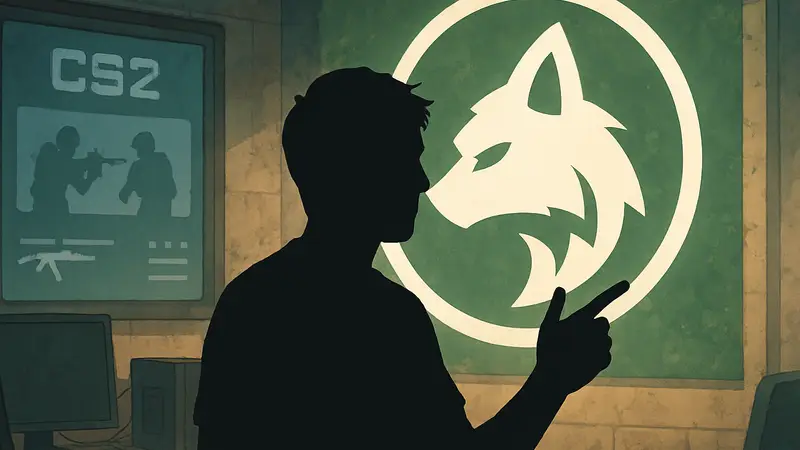 Киберспортсмен tomaszin на фоне логотипа команды рассуждает о стратегии и изменениях в составе CS2.