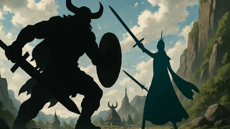 Сцена сражения между Локи и Иму из манги One Piece