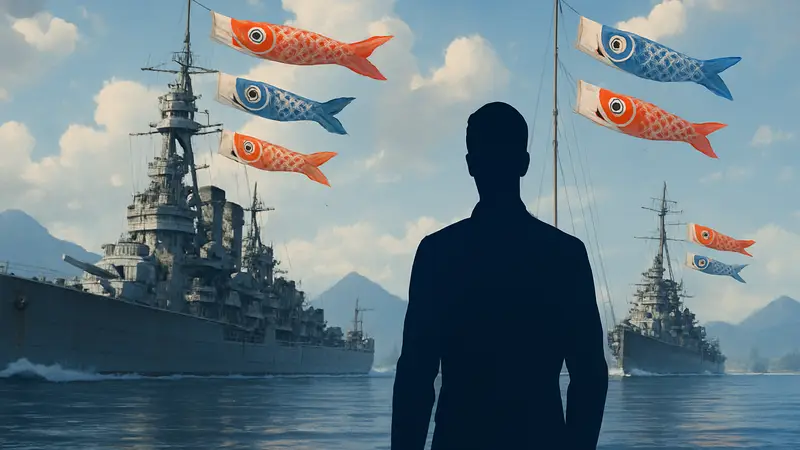 Корабли World of Warships: Legends с флагами Золотой недели
