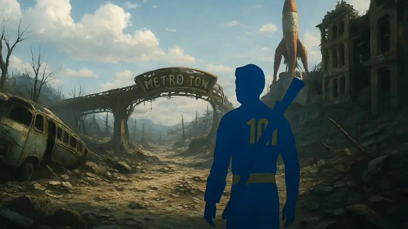 Скриншот из игры Fallout 3 с установленными графическими модами, улучшающими визуальный стиль Пустоши