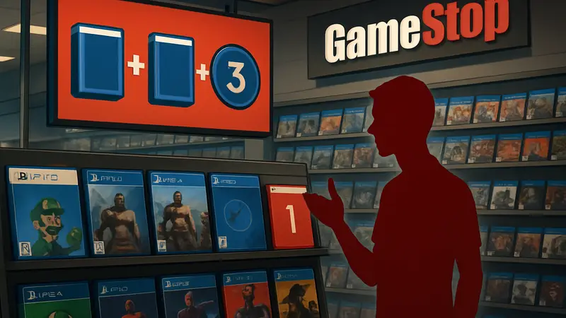Акция GameStop "Купи 2 игры – получи 3-ю бесплатно" на б/у диски для геймеров.