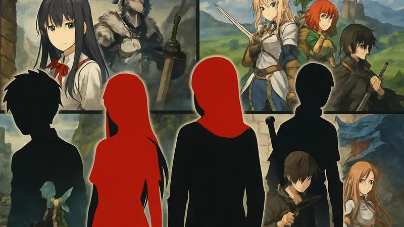 Коллаж из обложек различных фэнтези аниме 2010-х годов, символизирующий неудачные проекты.