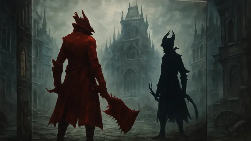 Обложка настольной игры Bloodborne. Карточная игра с дополнением Кошмар охотника