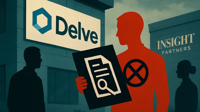 Логотип стартапа Delve, обвинения в фальсификации, Insight Partners