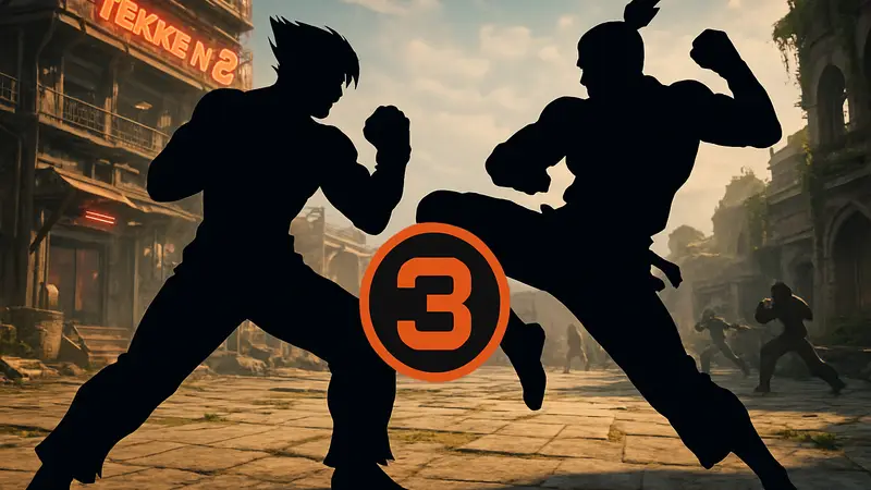 Персонажи Tekken 8 в бою, логотип 3 сезона, бойцы файтинга