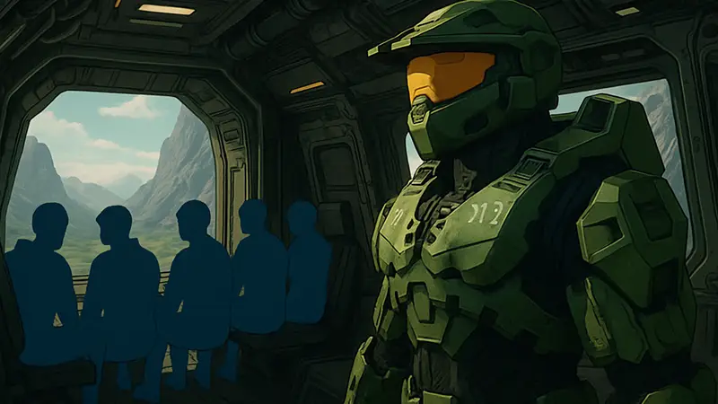 Мастер Чиф в шаттле, скриншот Halo Remake, фанатская теория
