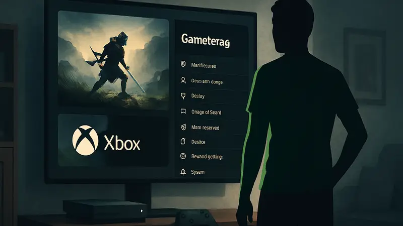 Интерфейс Xbox с новым длинным геймертагом и меню настроек