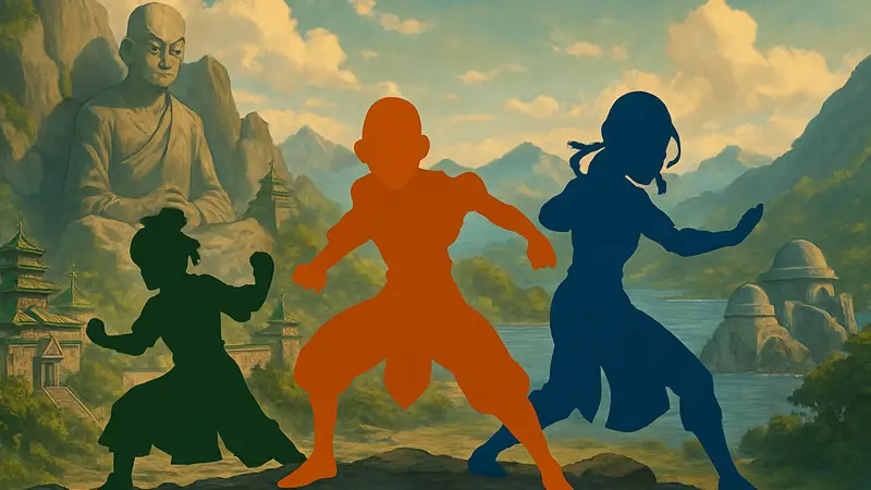 Обложка игры AVATAR LEGENDS: The Fighting Game с персонажами франшизы