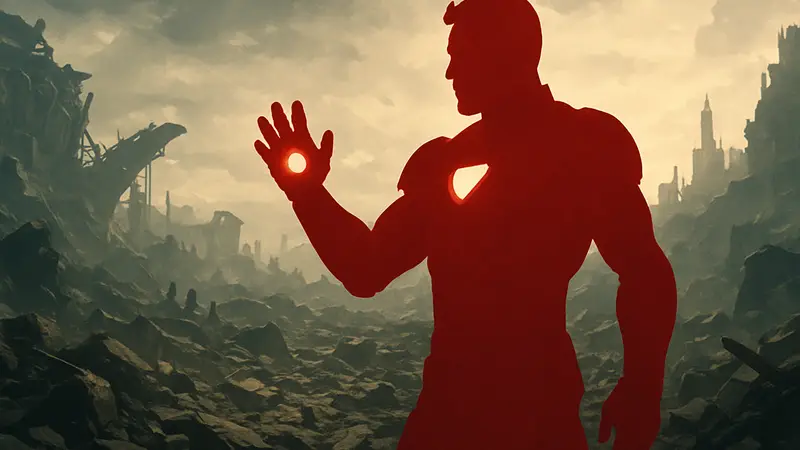 Тони Старк из фильма "Мстители: Финал" в костюме Железного человека