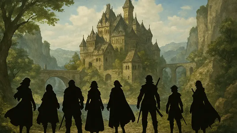 Обложка книги правил Octopath Traveler TTRPG на английском языке. Настольная ролевая игра.