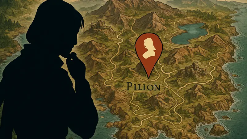 Карта региона Пайлун в Crimson Desert с меткой Аэры