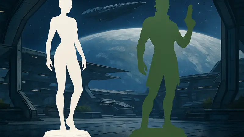 Статуи персонажей СУЗИ и Тейна Криоса из вселенной Mass Effect от Dark Horse Direct