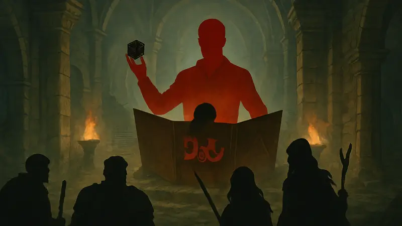 Логотип шоу D&D Dungeon Masters или кадр из трейлера финала сезона