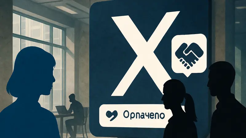 Логотип X (Twitter) с новой меткой 'Оплачено партнёрство' для создателей контента и прозрачной рекламы.