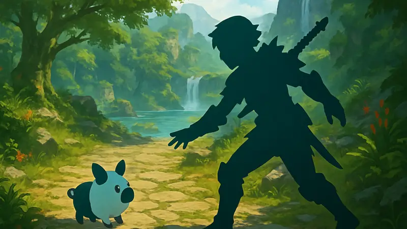 Игровой персонаж в Monster Hunter Stories 3 находит спрятанного пуги в Azuria, руководство по поиску