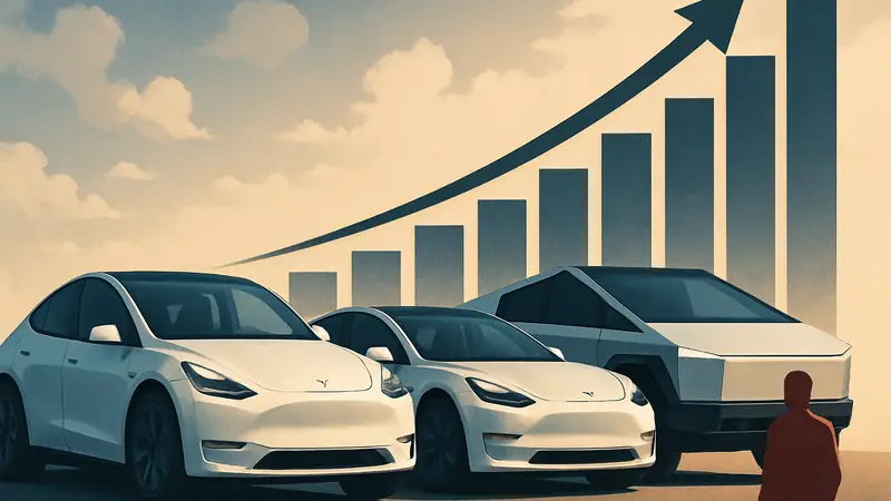 Tesla Model Y, Model 3 и Cybertruck на фоне растущих продаж электромобилей компании