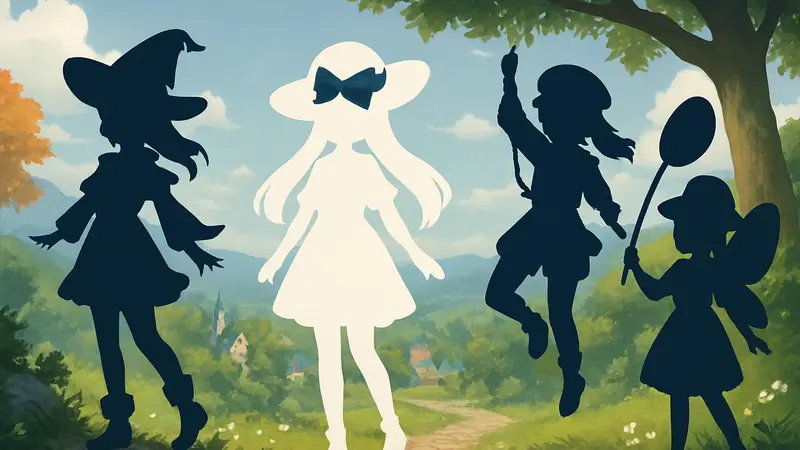 Infinity Nikki: героиня в различных костюмах, демонстрирующих способности.