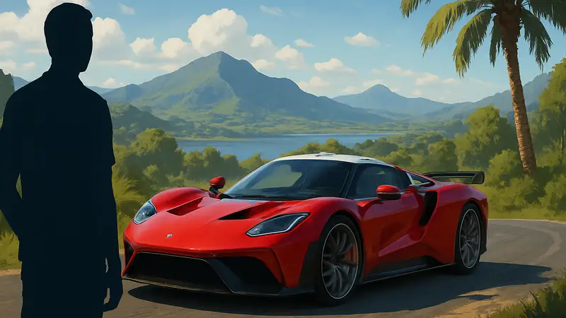 Forza Horizon 6: гоночный автомобиль на фоне пейзажа