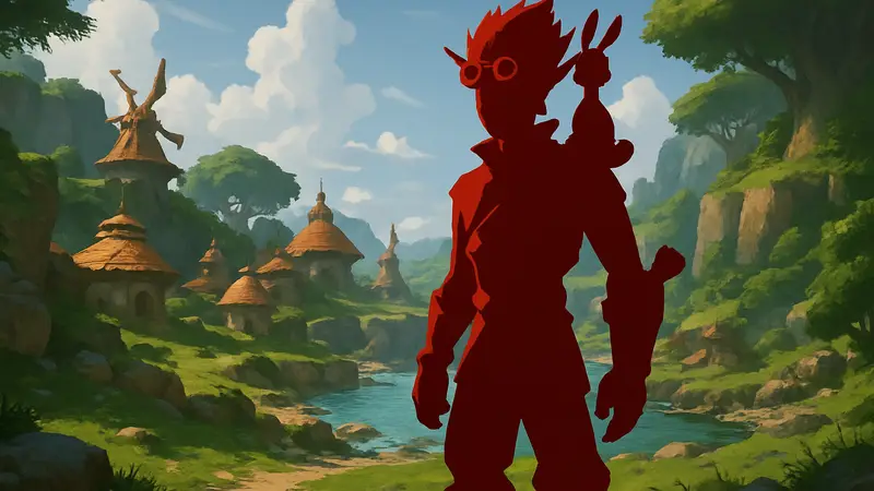 Главный герой новой экшн-адвенчуры в Steam, напоминающий персонажей Jak and Daxter, на фоне яркого мира.