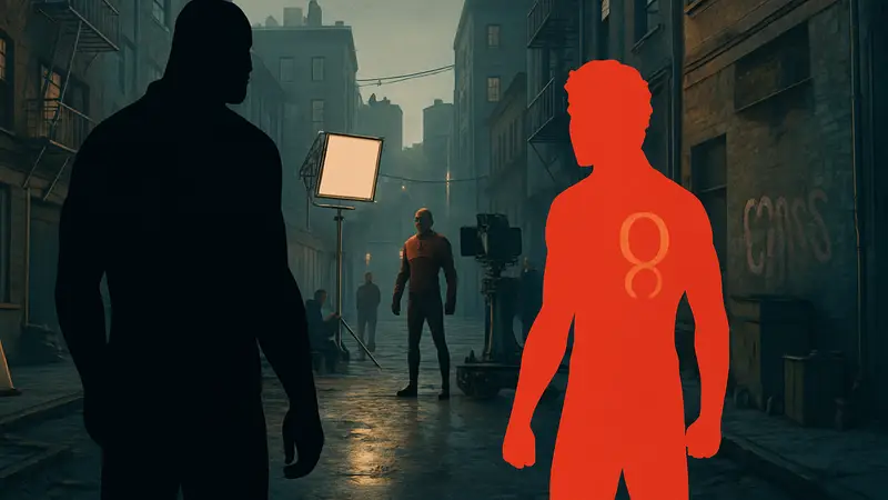 Люк Кейдж и Железный кулак на съёмочной площадке сериала «Сорвиголова: Возрождение»