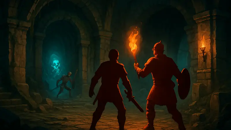 Скриншот игрового процесса Begraved, кооперативного данжен-кроулера от Valheim-разработчиков.