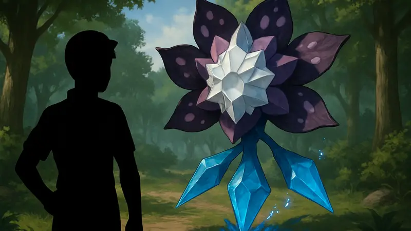 Изображение Мега Глимморы из Pokemon Champions, демонстрирующее её дизайн и предполагаемые способности.