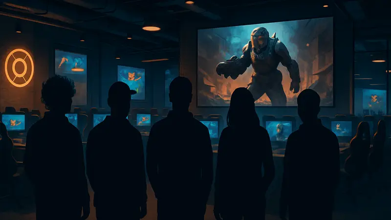 Команда GameRant Roadshow в игровом клубе OS NYC, Нью-Йорк