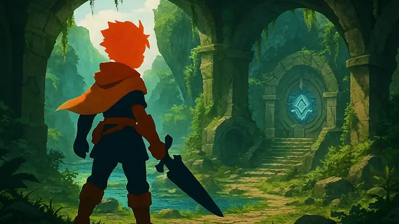 Главный герой Руди из Monster Hunter Stories 3 в новом DLC, исследующий загадочные места