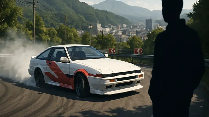 Игровой скриншот гоночного симулятора JDM: Japanese Drift Master с дрифт-каром