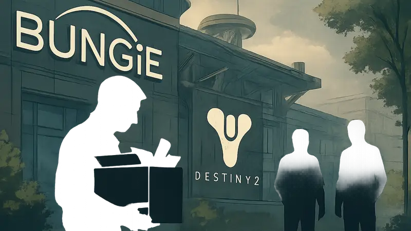 Логотип Bungie и Destiny 2, символизирующий увольнения в студии.