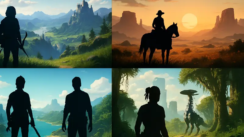 Обложки или скриншоты красивых игр с открытым миром из топ-20 рейтинга.