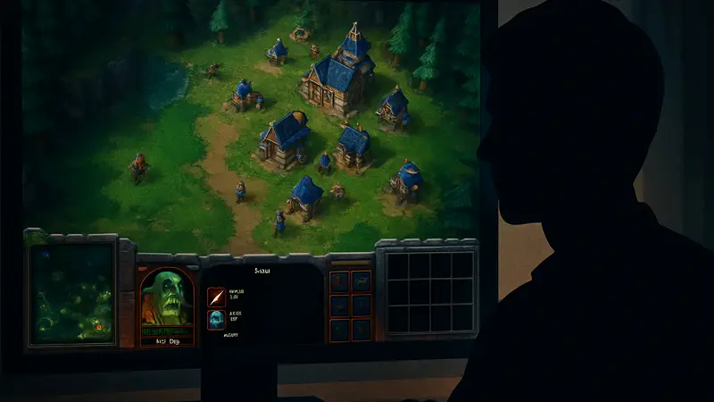 Игровой процесс Warcraft 3 Legacy, демонстрирующий классическую графику и интерфейс на Battle.net.