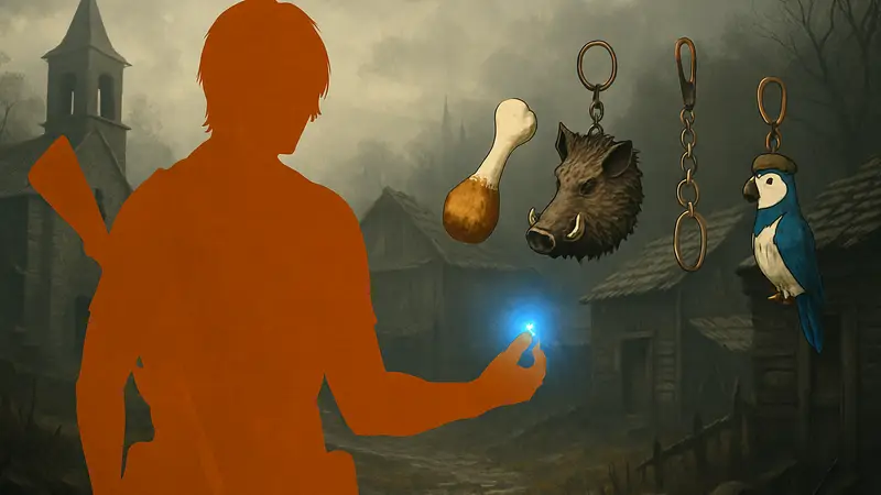 Леон Кеннеди из Resident Evil 4 Remake с талисманами, выбор лучших амулетов для выживания.