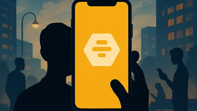 Логотип Bumble на экране смартфона, символизирующий изменение в механике свайпов