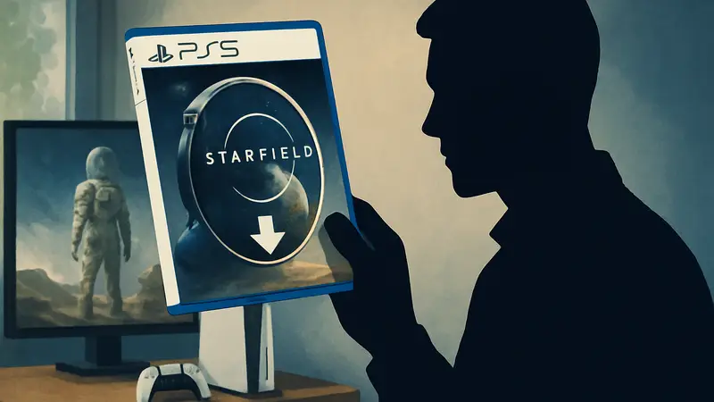 Физический диск Starfield для PS5 с требованием загрузки