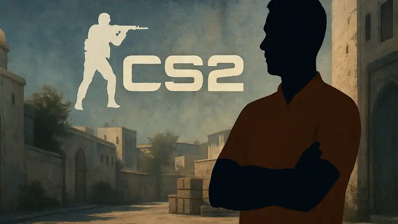 adrrr, новый тренер киберспортивной команды Legacy, на фоне логотипа CS2