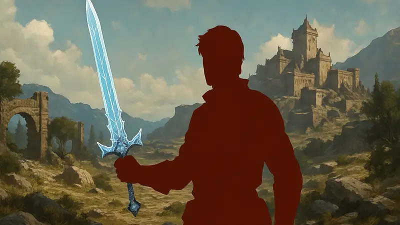 Игрок с мечом Chillfallen в Crimson Desert, фэнтези оружие