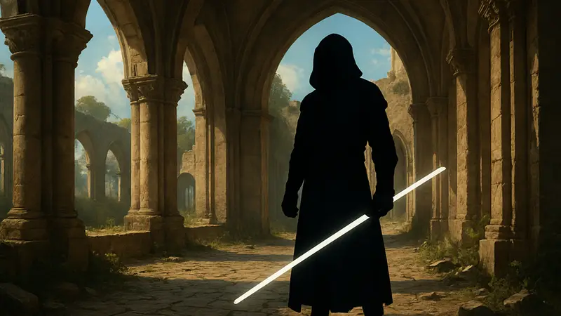 Мастер Даки из игры Maul: Shadow Lord, показывающий элементы дизайна, вдохновлённые Оби-Ваном Кеноби.