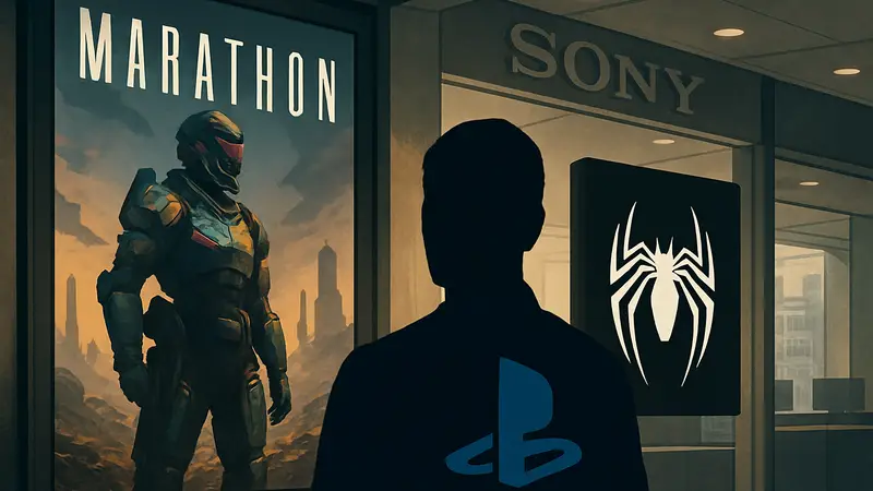 Обложка шутера Marathon и логотип игры Marvel's Wolverine, символизирующие состояние Sony PlayStation.