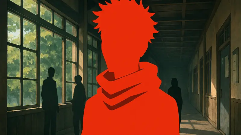 Юдзи Итадори из Jujutsu Kaisen, иллюстрация к 3 сезону аниме, с фокусом на его роли.