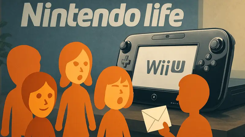 Логотип Nintendo Life, консоль Wii U, персонажи Mii, фанатские письма.