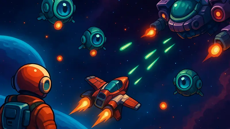 Скриншот из игры Astro Busters на iOS или Android