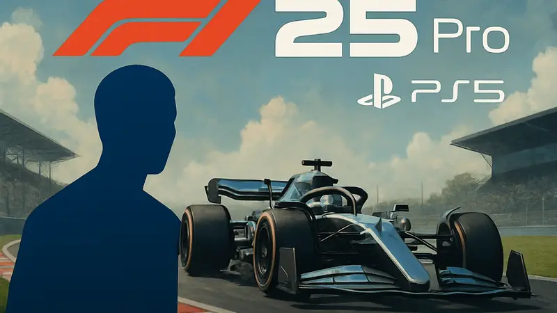 Обложка игры F1 25 с логотипом PS5 Pro и гоночным автомобилем