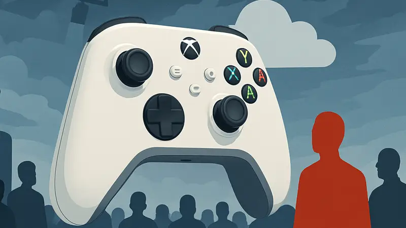 Изображение слитого в сеть нового контроллера Xbox для облачного гейминга, показывающее его уникальный дизайн.