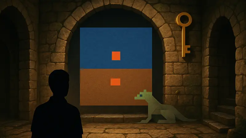 Скриншот из игры Adventure с первой известной пасхалкой.