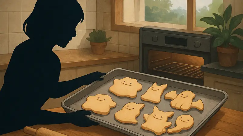 Милые печенья Дитто из Pokemon Pokopia, сделанные фанаткой, с разными формами покемона.