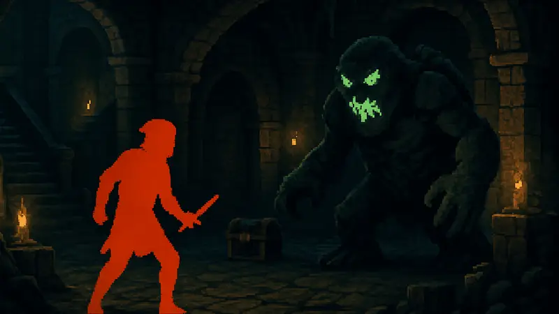 Скриншот Dungeon Lurker с пиксельной графикой и элементами roguelike