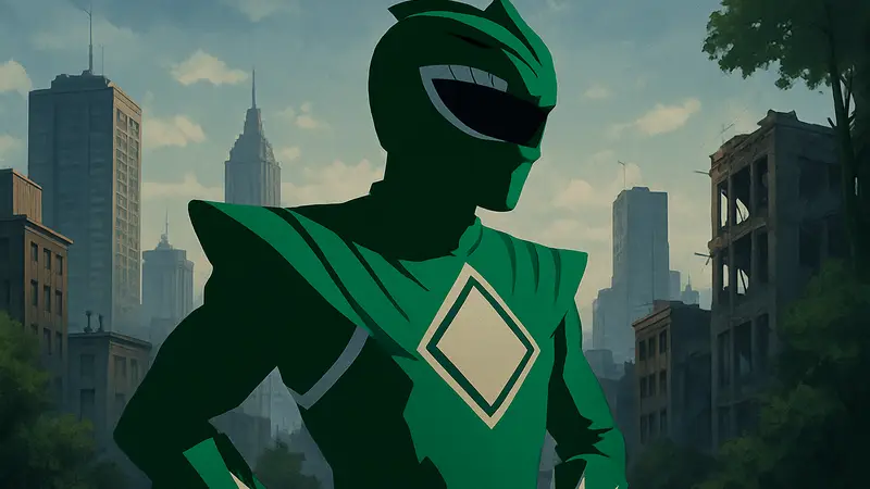 Джейсон Дэвид Фрэнк в образе персонажа или как Зелёный Рейнджер