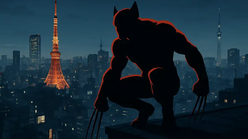 Росомаха на крыше Токио в игре Marvel's Wolverine для PS5